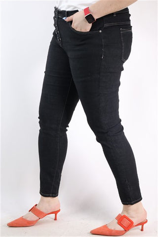 מכנסי סקיני SACK'S בשחור- L-XL