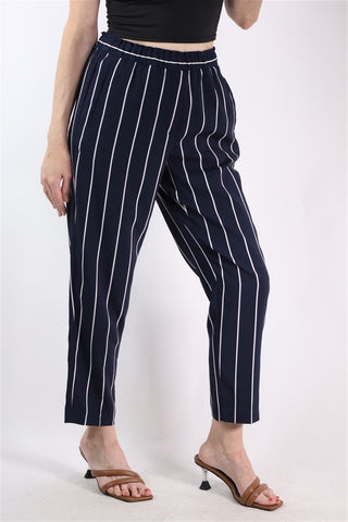 מכנסי פסים ZARA  בכחול- M-L מכנסי פסים ZARA  בכחול- M-L