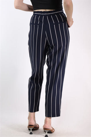 מכנסי פסים ZARA  בכחול- M-L מכנסי פסים ZARA  בכחול- M-L