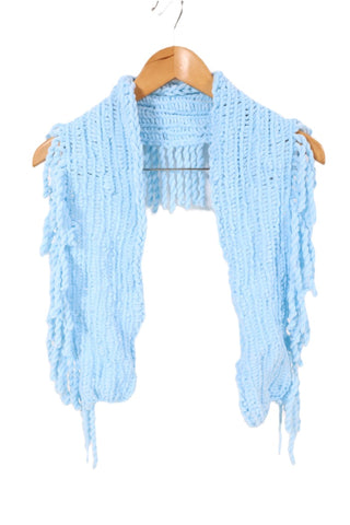 צעיף צמרי בתכלת -OS צעיף צמרי בתכלת -OS