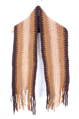 צעיף צמרי בגווני כאמל וחום -OS צעיף צמרי בגווני כאמל וחום -OS