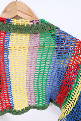 צעיף סרוג וינטיג  וצבעוני- OS צעיף סרוג וינטיג  וצבעוני- OS