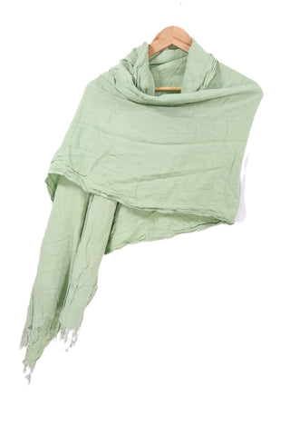 צעיף טבעי בגוון ירקרק מנטה-OS צעיף טבעי בגוון ירקרק מנטה-OS