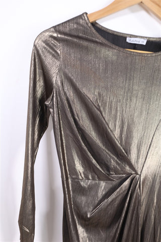 שמלה זהובה נחושת סקסית - XS שמלה זהובה נחושת סקסית - XS