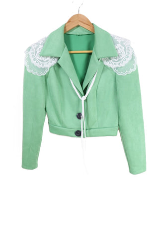 צעיף צווארון שיפון ותחרה בלבן- OS צעיף צווארון שיפון ותחרה בלבן- OS