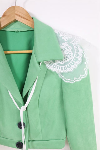 צעיף צווארון שיפון ותחרה בלבן- OS צעיף צווארון שיפון ותחרה בלבן- OS