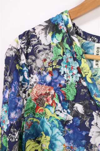 חולצה פרחונית צבעונית- M-L חולצה פרחונית צבעונית- M-L