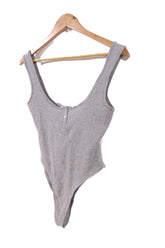 בגד גוף ZARA ריב באפור- M-L