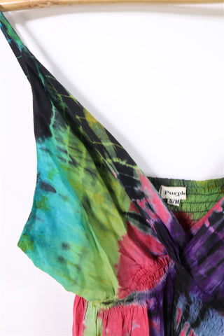 שמלה נשפכת בכתמי צבע-XS-M שמלה נשפכת בכתמי צבע-XS-M