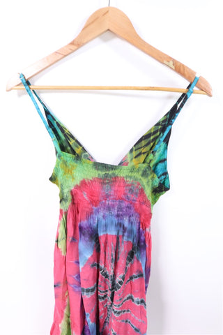 שמלה נשפכת בכתמי צבע-XS-M שמלה נשפכת בכתמי צבע-XS-M