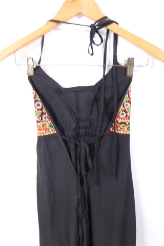 שמלה אתנית בשחור וזהב- S-M שמלה אתנית בשחור וזהב- S-M