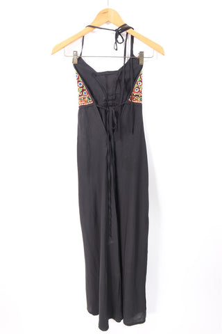 שמלה אתנית בשחור וזהב- S-M שמלה אתנית בשחור וזהב- S-M