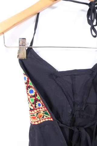 שמלה אתנית בשחור וזהב- S-M שמלה אתנית בשחור וזהב- S-M