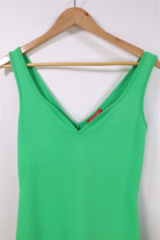 שמלת סטרצית ארוכה בירוק עז-S-M שמלת סטרצית ארוכה בירוק עז-S-M