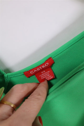 שמלת סטרצית ארוכה בירוק עז-S-M שמלת סטרצית ארוכה בירוק עז-S-M