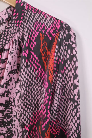 חולצה מנוחשת בגווני סגול וורוד-XL חולצה מנוחשת בגווני סגול וורוד-XL