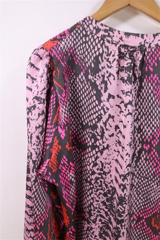 חולצה מנוחשת בגווני סגול וורוד-XL חולצה מנוחשת בגווני סגול וורוד-XL