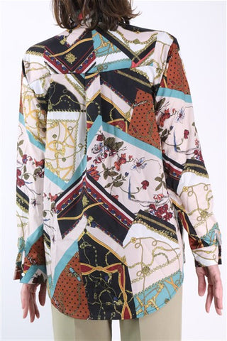 חולצה מכופתרת בסטייל וארסצ'ה- M-L חולצה מכופתרת בסטייל וארסצ'ה- M-L