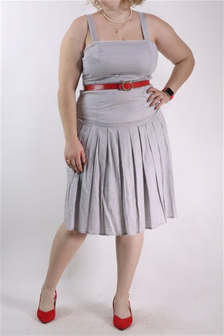 שמלה מעוצבת באפור- L שמלה מעוצבת באפור- L