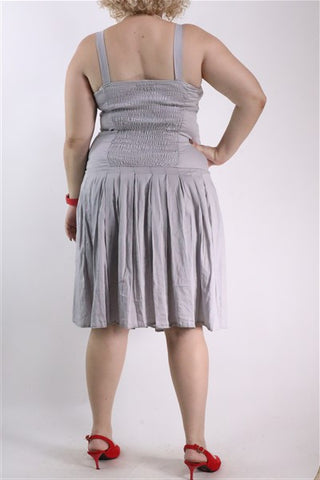 שמלה מעוצבת באפור- L שמלה מעוצבת באפור- L