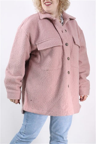 מעיל גקט חדש בסטייל צמר בורוד- XXL מעיל גקט חדש בסטייל צמר בורוד- XXL