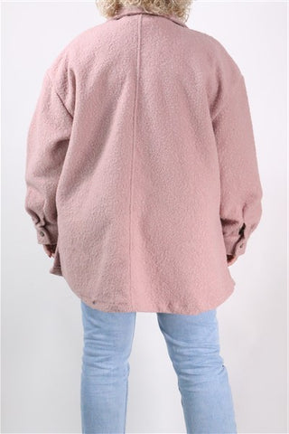 מעיל גקט חדש בסטייל צמר בורוד- XXL מעיל גקט חדש בסטייל צמר בורוד- XXL