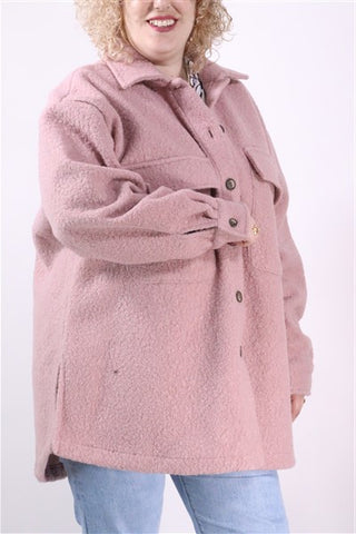 מעיל גקט חדש בסטייל צמר בורוד- XXL מעיל גקט חדש בסטייל צמר בורוד- XXL