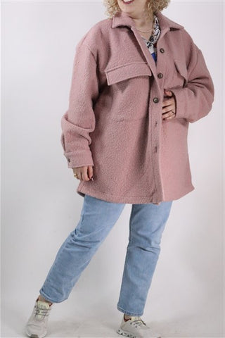 מעיל גקט חדש בסטייל צמר בורוד- XXL מעיל גקט חדש בסטייל צמר בורוד- XXL