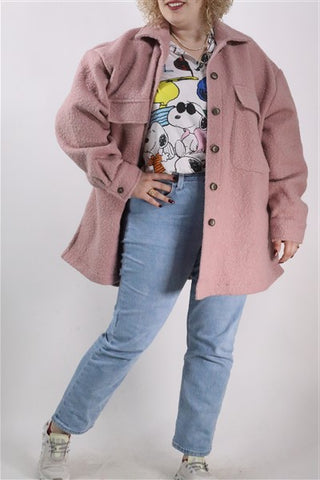 מעיל גקט חדש בסטייל צמר בורוד- XXL מעיל גקט חדש בסטייל צמר בורוד- XXL