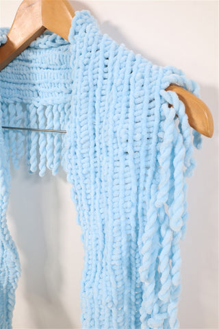 צעיף צמרי בתכלת -OS צעיף צמרי בתכלת -OS