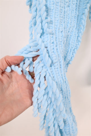 צעיף צמרי בתכלת -OS צעיף צמרי בתכלת -OS