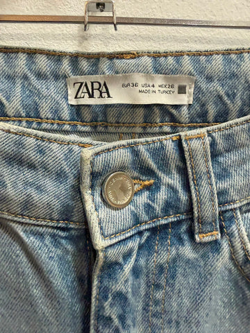 גינס מתרחב ZARA בתכלת- S