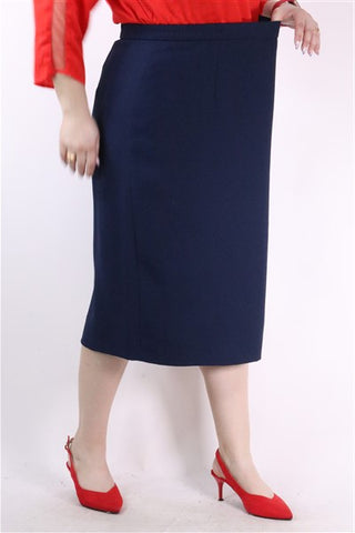 חצאית וינטיג בכחול כהה- XL-XXL