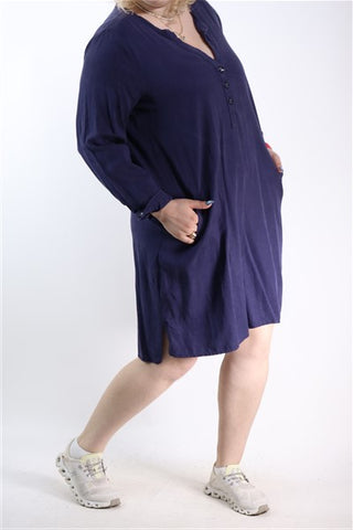שמלת קזואל מעוצבת DAPHNA LEVINSON בכחול וואש- XL-L