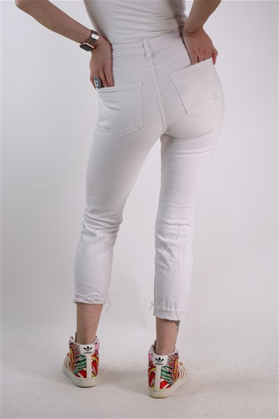 גינס סקיני לבן 7/8 - XS-S, תמונה 3
