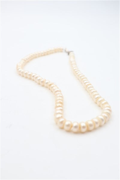 שרשרת פנינים וינטיג בשמנת -OS