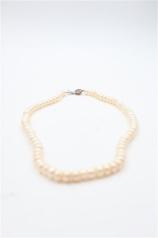 שרשרת פנינים וינטיג בשמנת -OS