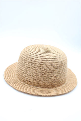 כובע קש בצבע טבעי