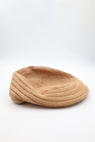 כובע קסקט קש בצבע טבעי-OS