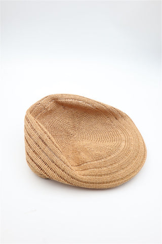 כובע קסקט קש בצבע טבעי-OS