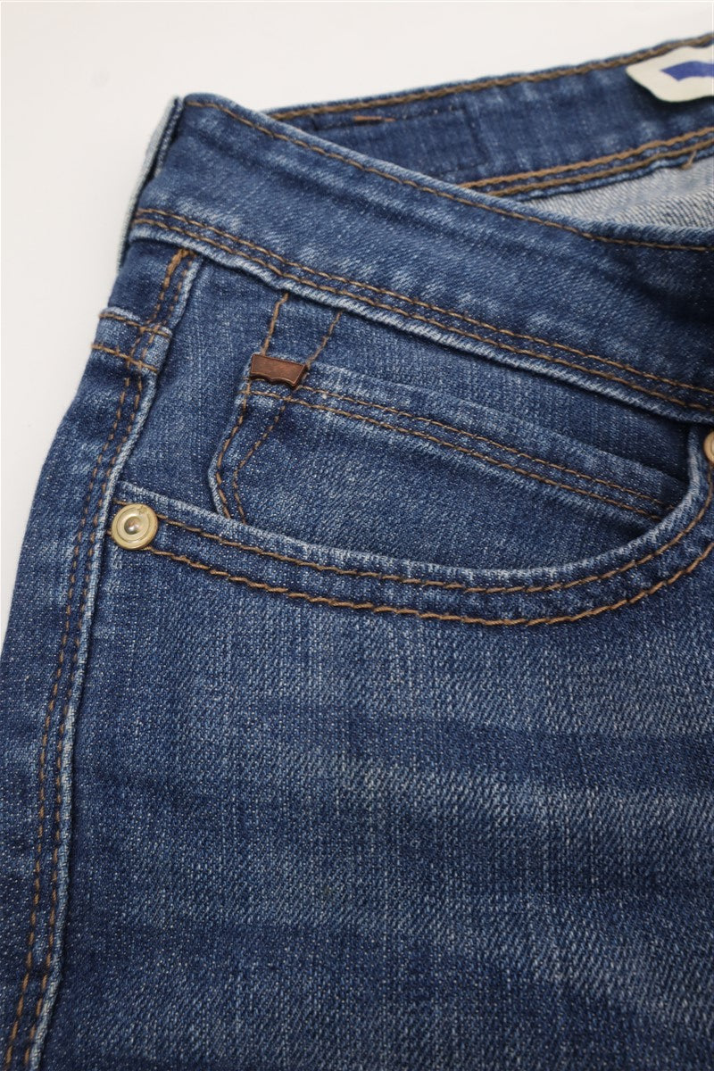 גינס LEVI'S סקיני בכחול משופשף- XS, תמונה 7