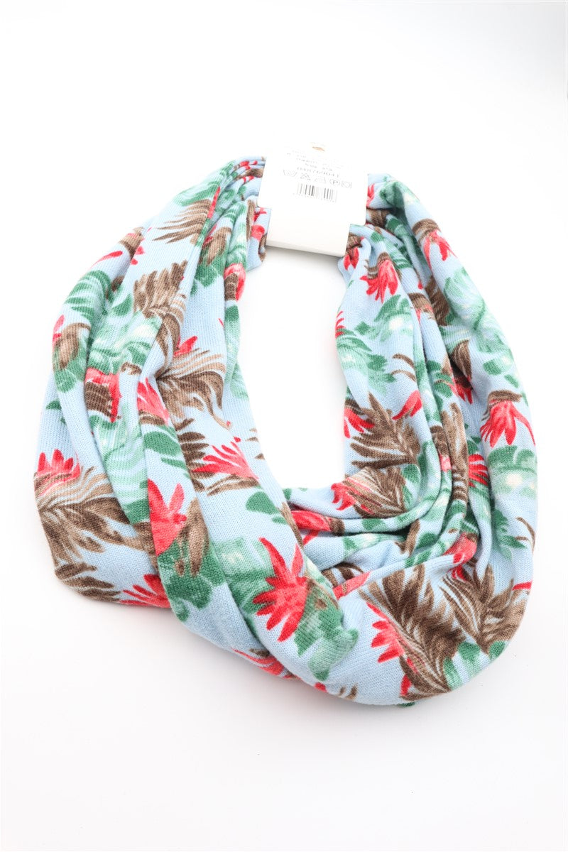 צעיף  נכרך וחדש בתכלת פרחוני-OS, תמונה 3