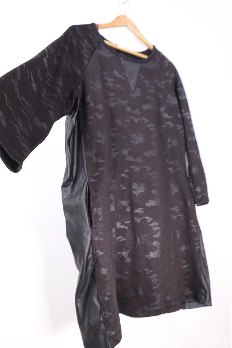 שמלת טריקו שחור אפור מבריק- XL-XXL, תמונה 5