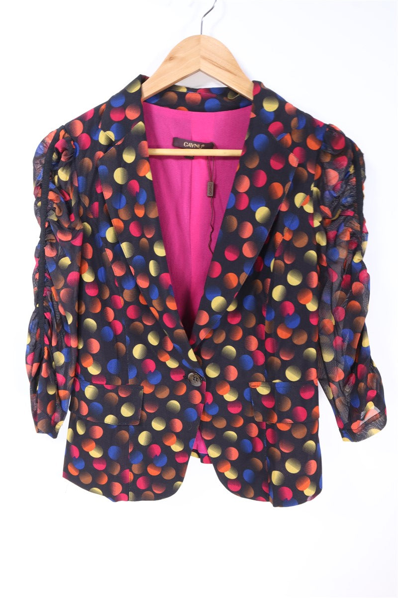 גקט מעוצב נקודות צבעוניות- S