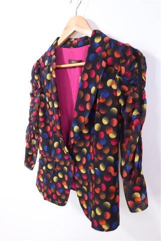 גקט מעוצב נקודות צבעוניות- S