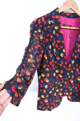 גקט מעוצב נקודות צבעוניות- S