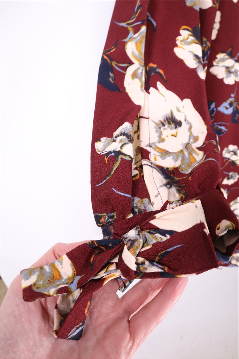 שמלה פרחונית חדשה DAPHNA LEVINSON בבורדו חום- S-M, תמונה 4
