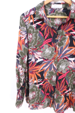 חולצה פרחונית מכופתרת- M-L