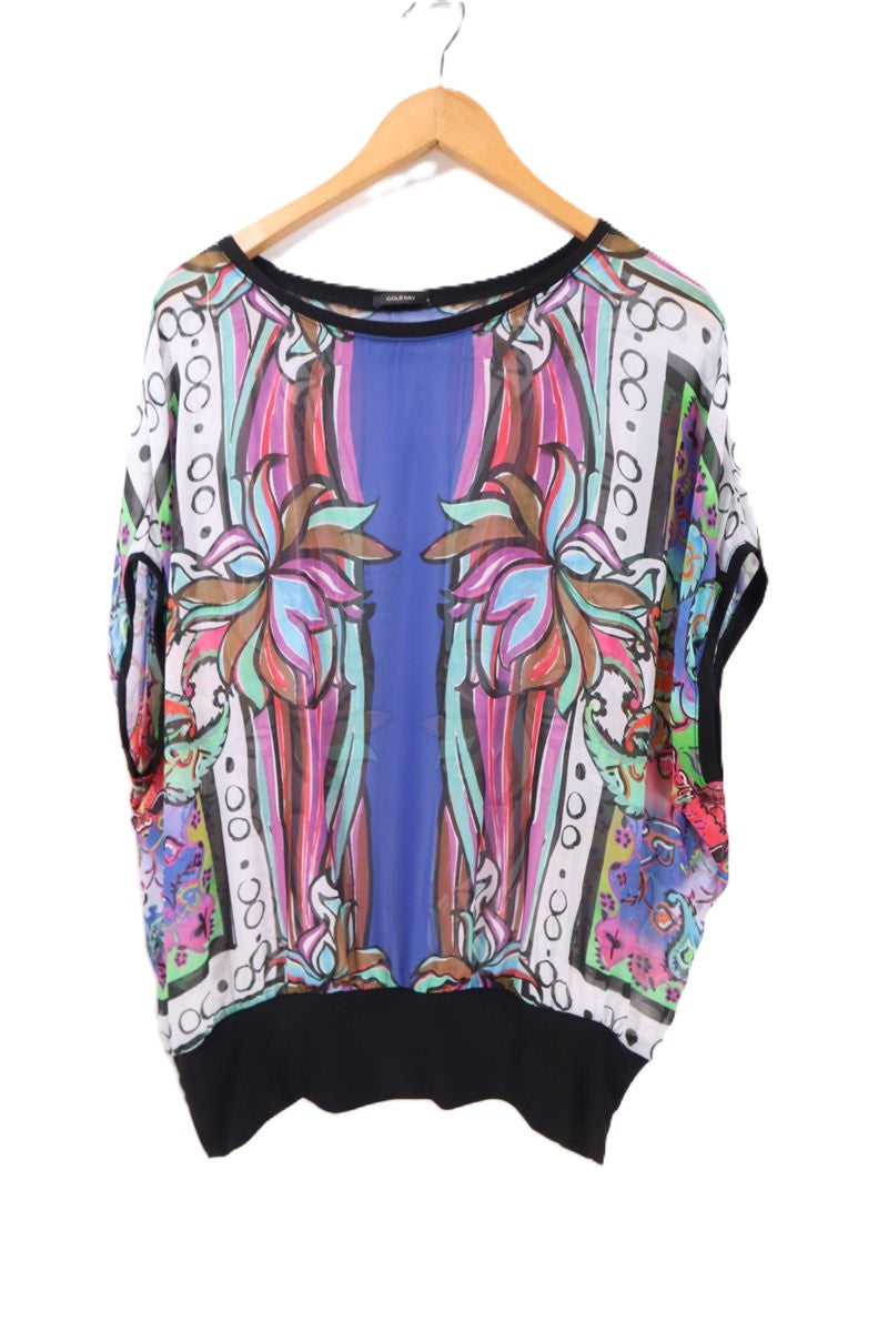 חולצת שיפון עטלף צבעונית- XL-XXL