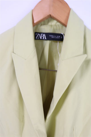 גקט אלגנטי ZARA בצהוב ירקרק- S-M